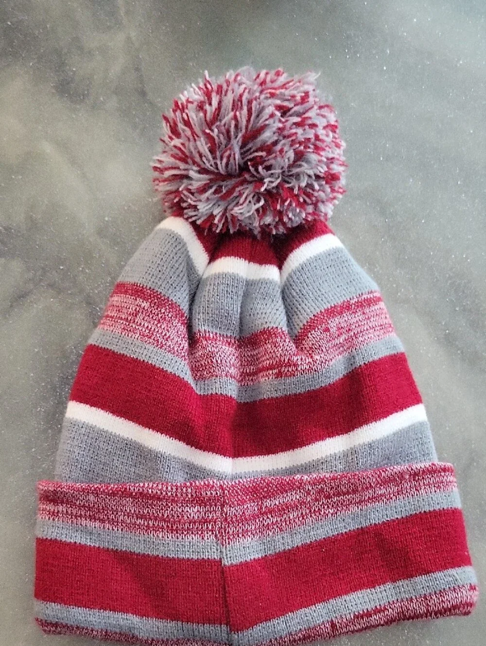 Alabama Kids Pom Beanie - Red & Gray